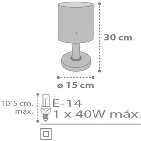 Нощна лампа Ango Sweet Dreams-сив