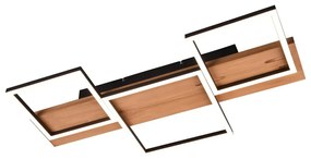 Черно и естествено LED затъмняващо се осветително тяло за таван 34x65 cm Harper – Trio