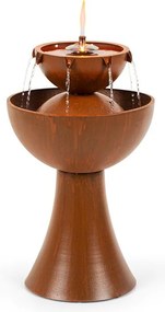 Blumfeldt Hadrian, градински фонтан с маслена лампа, 8 W, поцинкован метал, ръждив цвят