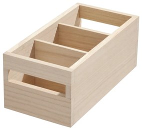 Кутия за съхранение с дръжки от дърво от пауловния, 12,7 x 25,4 cm Eco - iDesign