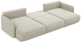 Кремав разтегателен ъглов диван с място за съхранение Nanea – Makamii