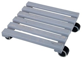 Сива дървена подвижна подложка за саксии , 29 x 29 cm - Esschert Design