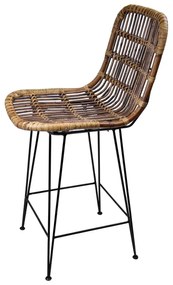 Кафяв бар стол от ратан 106 см - Ego Dekor