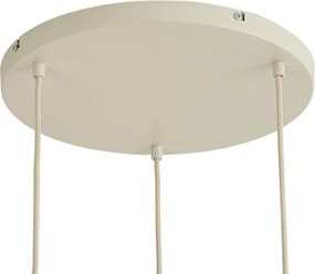 Japandi висяща лампа бежова с ленен абажур 3 светлини - Fedde