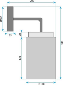 Аплик APP1814-1W Frosted Grey
