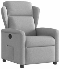 4015585 vidaXL Recliner Chair Cloud Grey Fabric