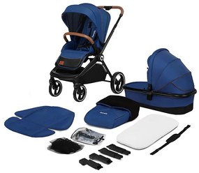 Lionelo - Комбинирана бебешка количка 2 в 1 MIKA Blue Navy