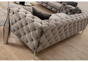 Тъмносив кадифен диван 237 см Como - Balcab Home