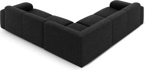 Черен ъглов диван (променлив/L форма) Molino – Micadoni Home
