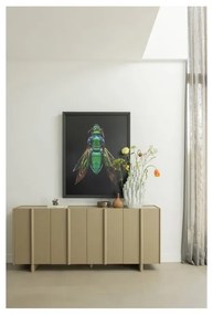 Бежов нисък скрин с чекмеджета от борова дървесина 200x85 cm Basu - WOOOD