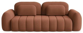 Теракотен разтегателен диван с място за съхранение от букле 266 cm Pele – Makamii