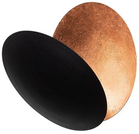 LED стенна лампа в черен и меден цвят ø 25 cm Yosma – Opviq lights