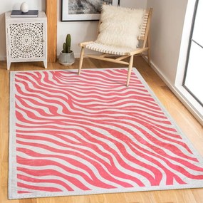 Розов килим подходящ за пране 80x150 cm Red Zebra – Vitaus