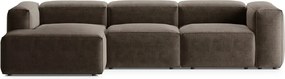 Кафяв ъглов диван (ляв ъгъл) Bergamo – Cosmopolitan Design