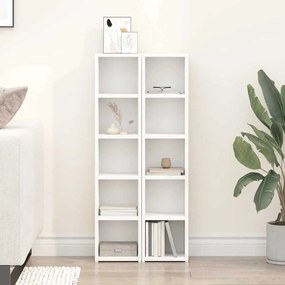 802696 vidaXL CD шкафове, 2 бр, бели, 21x16x93,5 см, ПДЧ