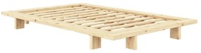 Единично легло от масивен бор с включена подматрачна рамка в естествен цвят 120x200 cm Japan – Karup Design