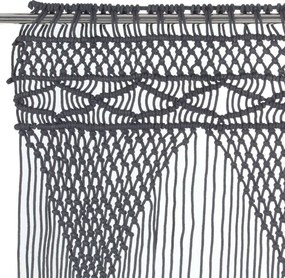 Завеса макраме Heaton, антрацит, 140x240 см, памук