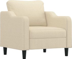 359345 vidaXL Кресло, кремаво, 60 см, текстил