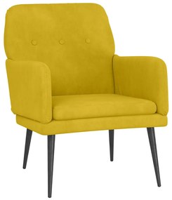 351410 vidaXL Кресло, жълто, 62x79x79 см, кадифе