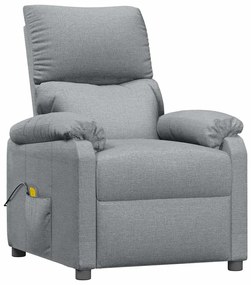322456 vidaXL Масажен стол, светлосив, текстил