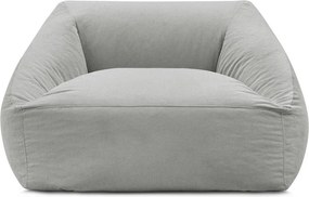 Светлосив пуф от рипсено кадифе Lilibet – Bobochic Paris