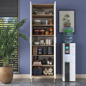 Многофункционален шкаф JE102, цвят Орех Бял