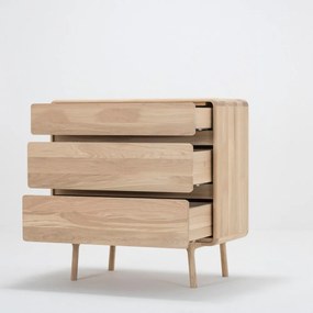 Масивен дъбов скрин с 3 чекмеджета Fawn - Gazzda