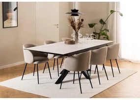 Кремави тапицирани трапезни столове в комплект 2 бр. Eleanor – Actona