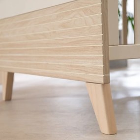 Бежово детско креватче 70x140 cm с регулируема височина Sidney – Roba