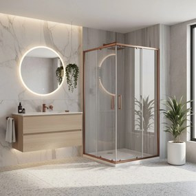 Душ кабина Rea Punto 80x100 Brush Copper