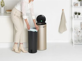 Кош за боклук Brabantia Touch Bin New 1003221, 30 л, Безшумно и плавно затваряне, Златен металик