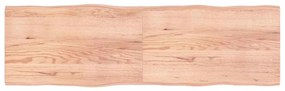 363984 vidaXL Плот за маса светлокафяв 200x60x(2-4) см обработен масивен дъб
