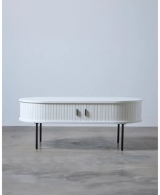 Бяла масичка за кафе от декор от дъб 60x120 cm Nola – Unique Furniture