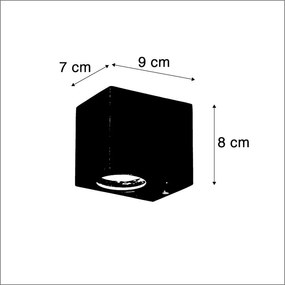 Комплект от 2 модерни стенни лампи черни IP44 - Baleno