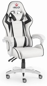 Геймърски стол HC-1007 бял с черни детайли