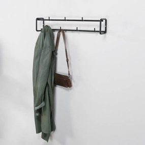 Черна метална стенна закачалка Clint - Spinder Design