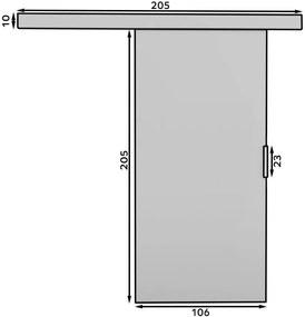 Плъзгаща се врата Cubit-Wenge-Length: 106 cm