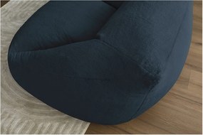 Тъмносин пуф от изкуствен косъм Lilibet – Bobochic Paris