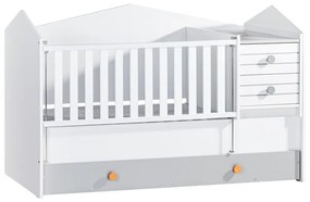 Бебешка кошара и детско легло 2в1 Sonata Bird House, 70 x 170 см, Чекмеджета