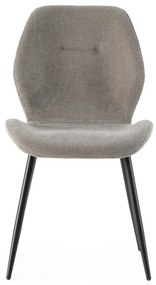 Светлосиви тапицирани трапезни столове в комплект 4 бр. Ansu – Marckeric