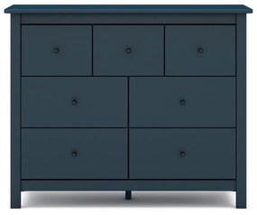 Тъмносин нисък скрин от борова дървесина 110x80 cm Misti - Marckeric