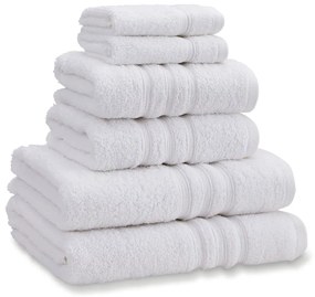 Бели памучни хавлии и кърпи за баня в комплект от 6 бр. от тери Zero Twist – Catherine Lansfield