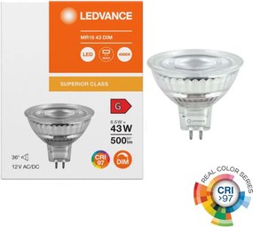 LED димируема рефлекторна крушка MR16 GU5,3/6,6W/12V 4000K 36° CRI 97 - Ledvance
