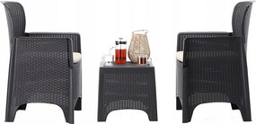 Комплект градински мебели в черно