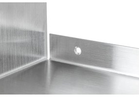 Стоманен стенен рафт в матово сребрист цвят 80,5 cm Float – Mette Ditmer Denmark