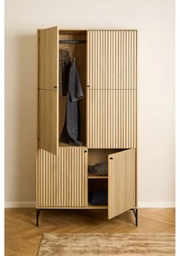 Гардероб от дъбов декор в естествен цвят 99x200x60 cm Albany – Actona