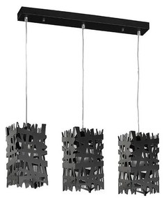 ONLI - Пендел FORESTA 3xE27/15W/230V черен