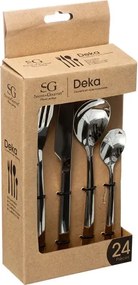 Комплект прибори Secret de Gourmet Deka, Инокс, 24 части