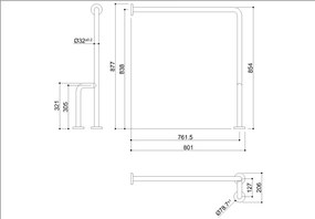 Bar Ponte Giulio wall-floor Inox Mat