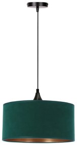 Висяща лампа в цвят петрол с текстилен абажур ø 30 cm Maloto - Candellux Lighting